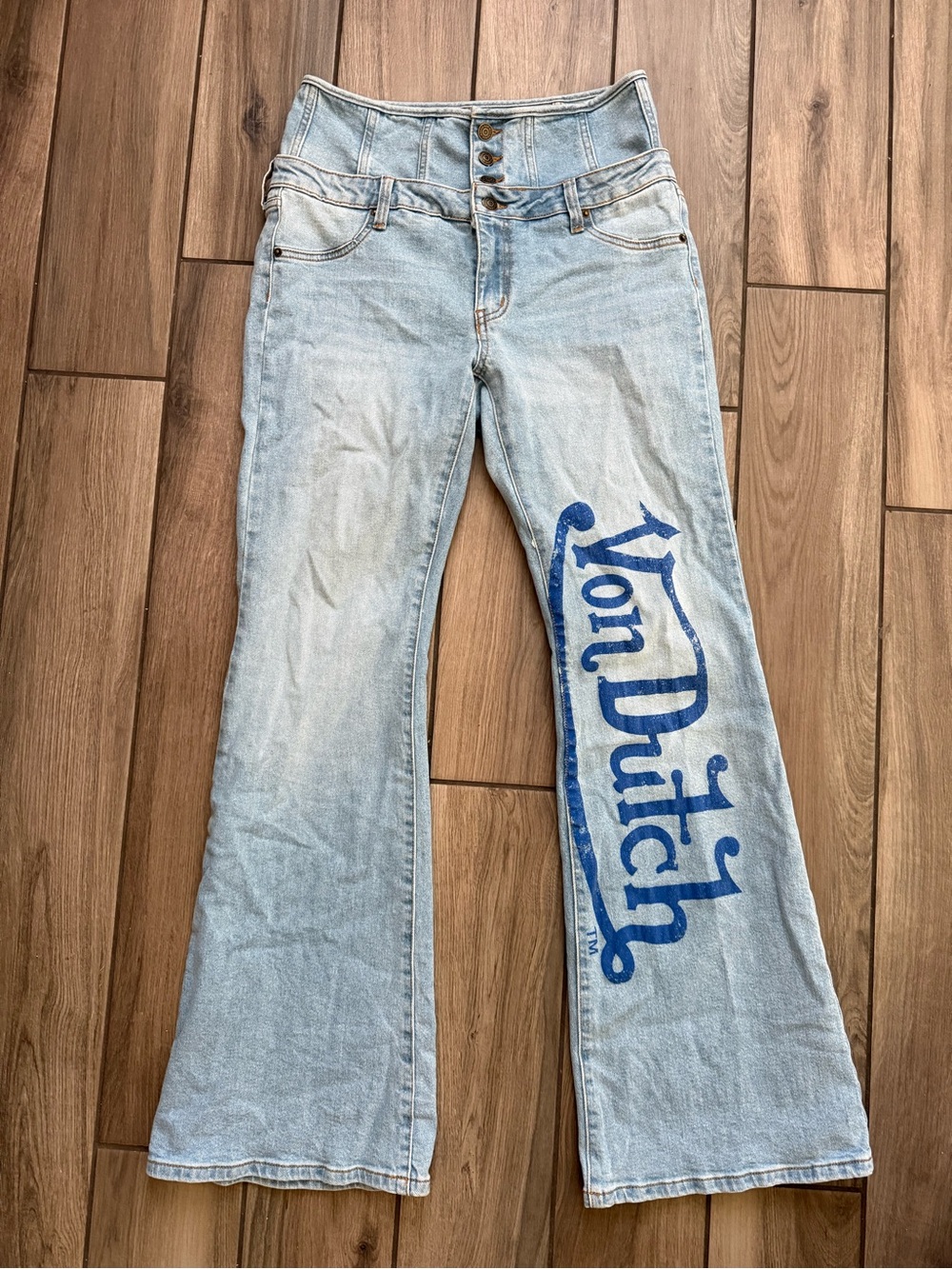 Von Dutch Light Blue Flared Jeans